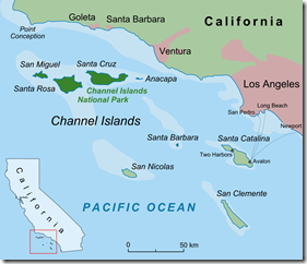 Californian Channel Islands Map